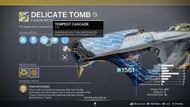 A look at the Delicate Tomb's stats in Destiny 2 (Image via Bungie)